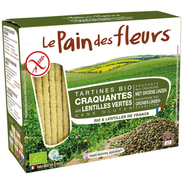 Le Pain des Fleurs Crackers Groene Linzen